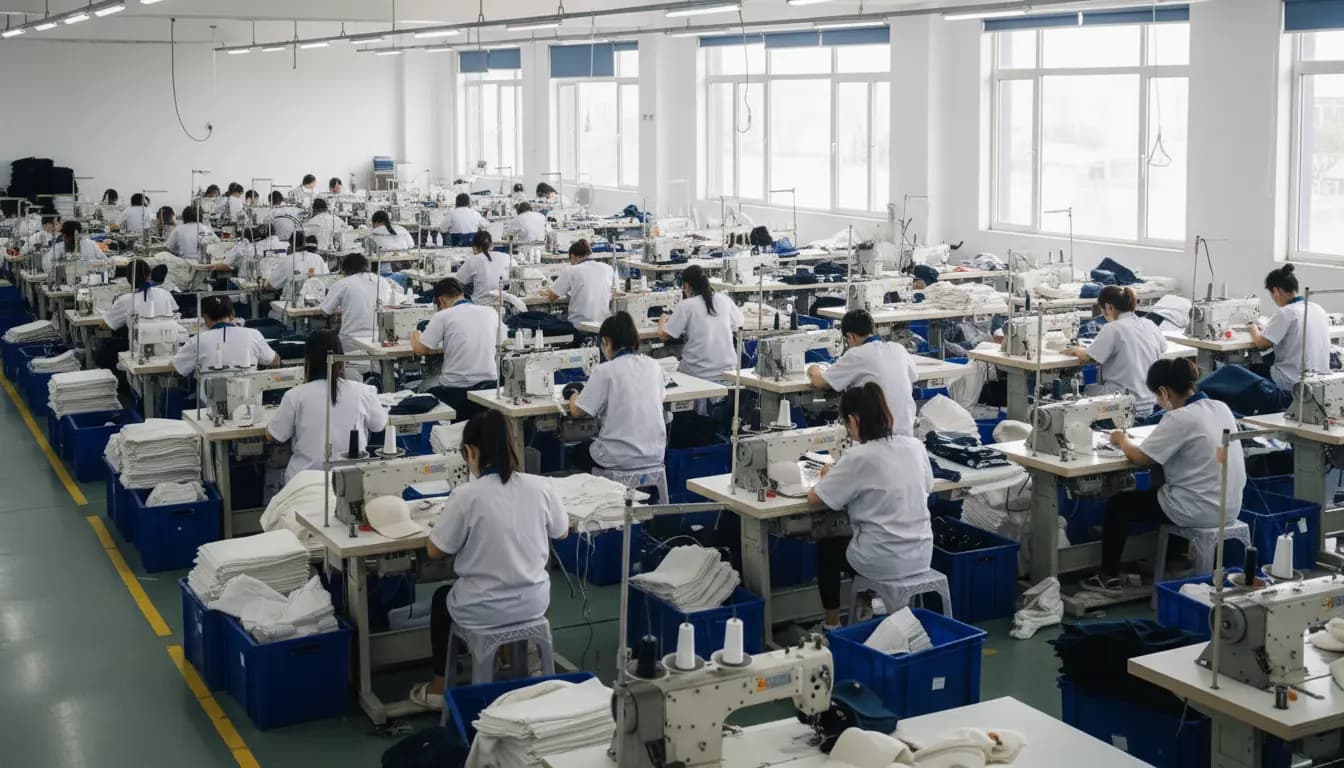 Modern garment manufacturing factory